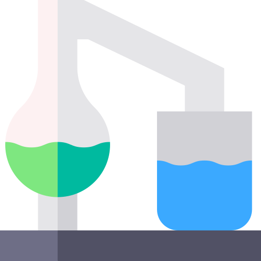 Химический процесс Basic Straight Flat иконка