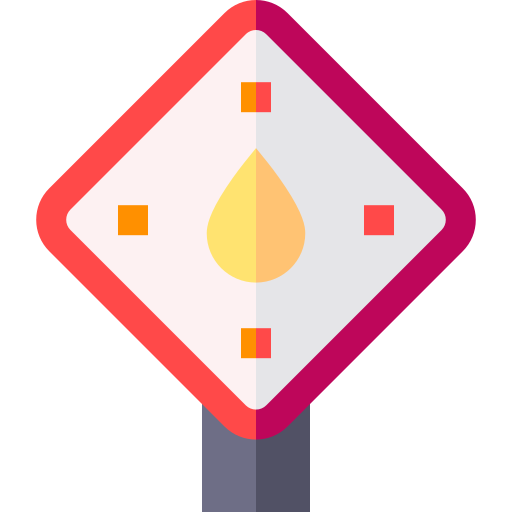 señal Basic Straight Flat icono