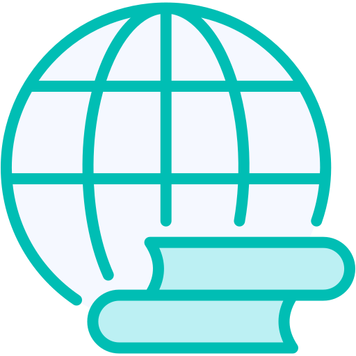 Global education Generic Blue icon