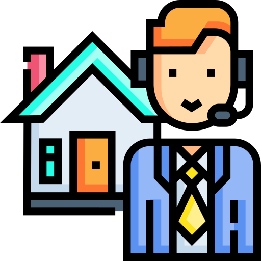 Real estate agent Detailed Straight Lineal color icon