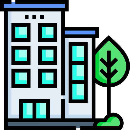 Apartment Detailed Straight Lineal color icon