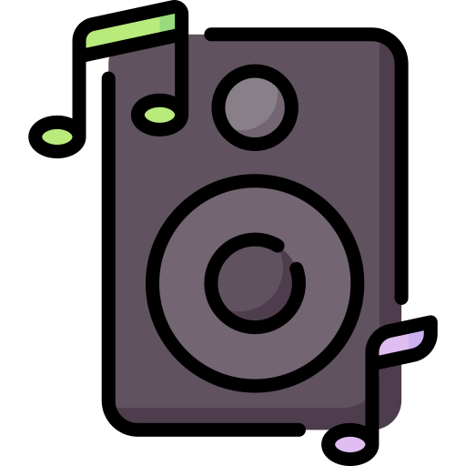 음악 스피커 Special Lineal color icon