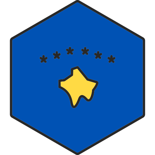 Kosovo Generic Outline Color icon