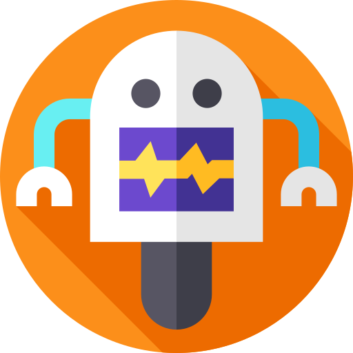 Robot Flat Circular Flat icon