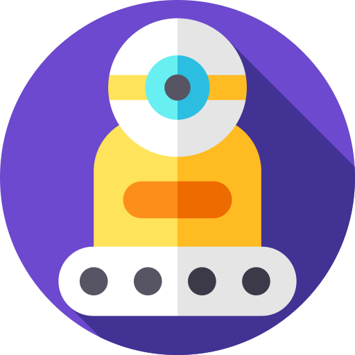 ロボット Flat Circular Flat icon