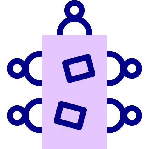 회의 Detailed Mixed Lineal color icon