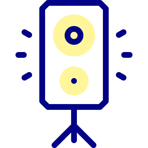 głośnik Detailed Mixed Lineal color ikona