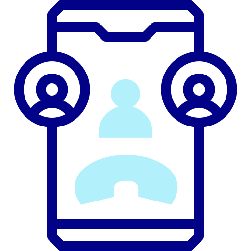 원격 회의 Detailed Mixed Lineal color icon