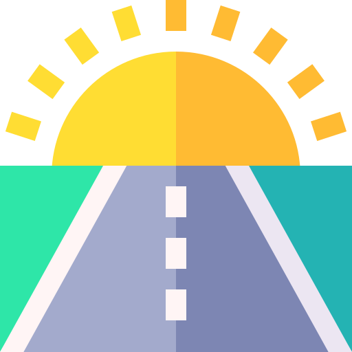 도로 Basic Straight Flat icon