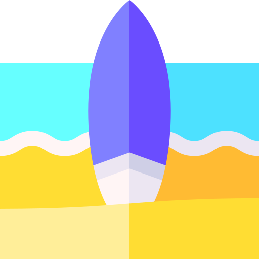 서핑 Basic Straight Flat icon