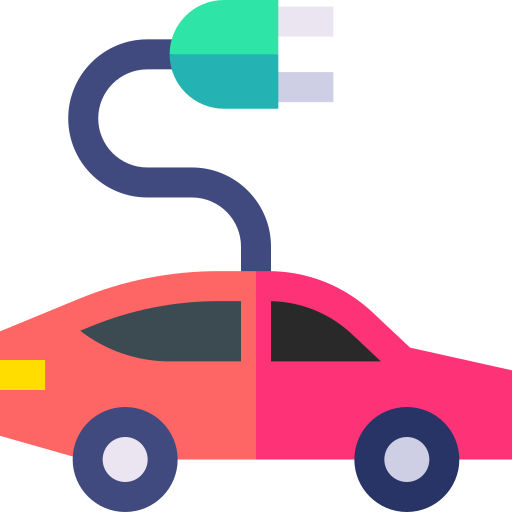 電気自動車 Basic Straight Flat icon