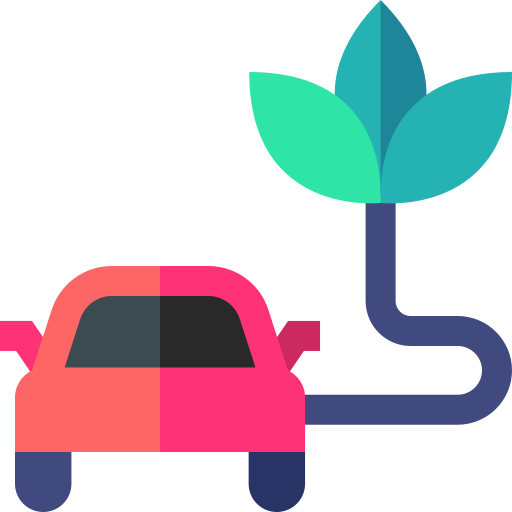 samochód ekologiczny Basic Straight Flat ikona