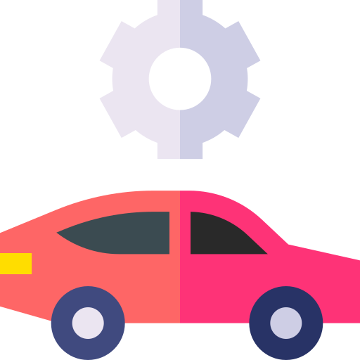 samochód Basic Straight Flat ikona