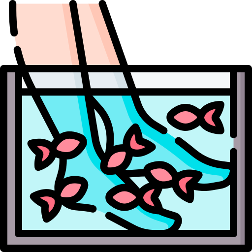 balneario de pescado Special Lineal color icono