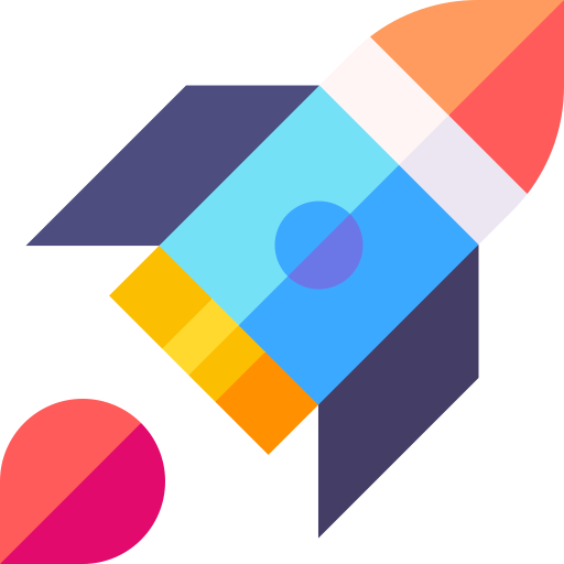 cohete espacial Basic Straight Flat icono