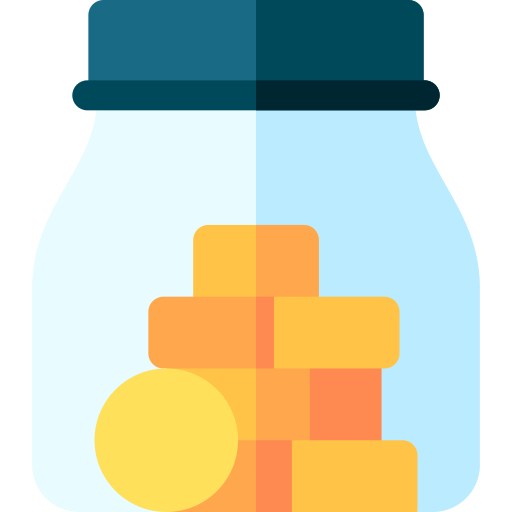 Money jar Basic Rounded Flat icon