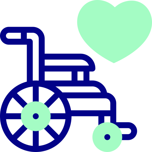Wheelchair Detailed Mixed Lineal color icon