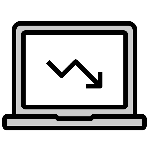 Downtrend Generic Outline Color icon