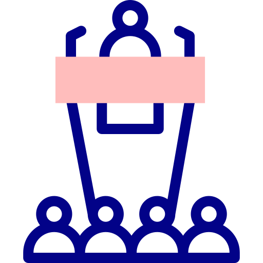 会議 Detailed Mixed Lineal color icon