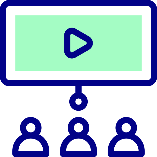 presentación de video Detailed Mixed Lineal color icono