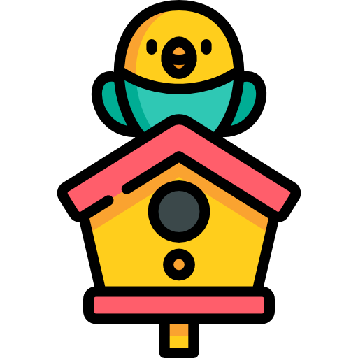 Birdhouse Kawaii Lineal color icon