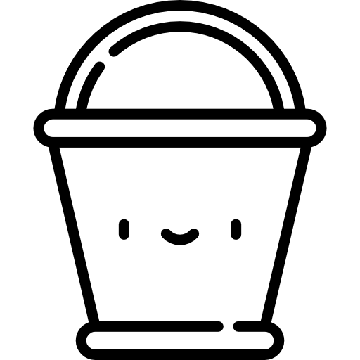 버킷 Kawaii Lineal icon