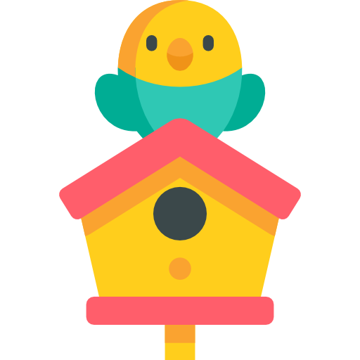 Birdhouse Kawaii Flat icon