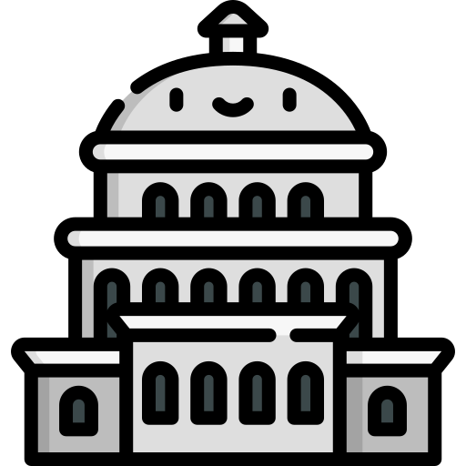 국회 의사당 Kawaii Lineal color icon