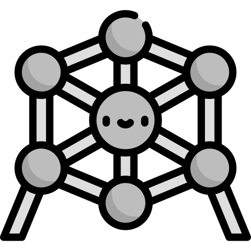 atomium Kawaii Lineal color icono