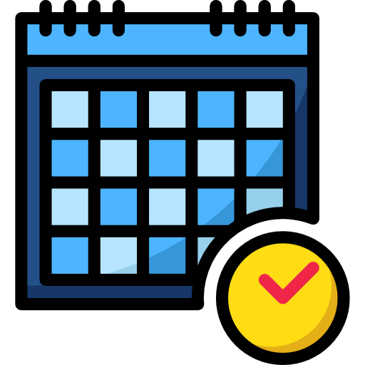 kalender mynamepong Lineal Color icoon