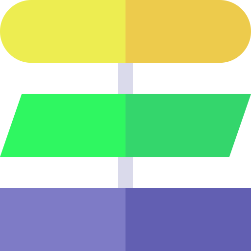 アルゴリズム Basic Straight Flat icon