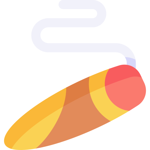 cigarro Kawaii Flat icono