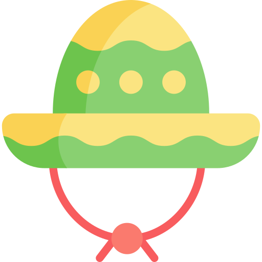 Mexican hat Kawaii Flat icon