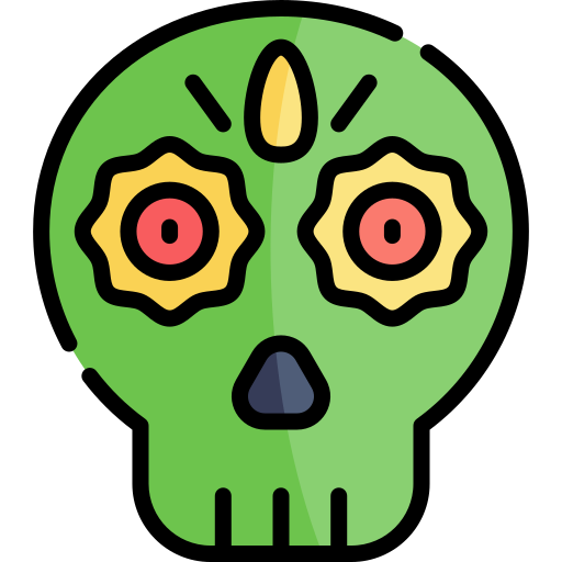 Skull Kawaii Lineal color icon