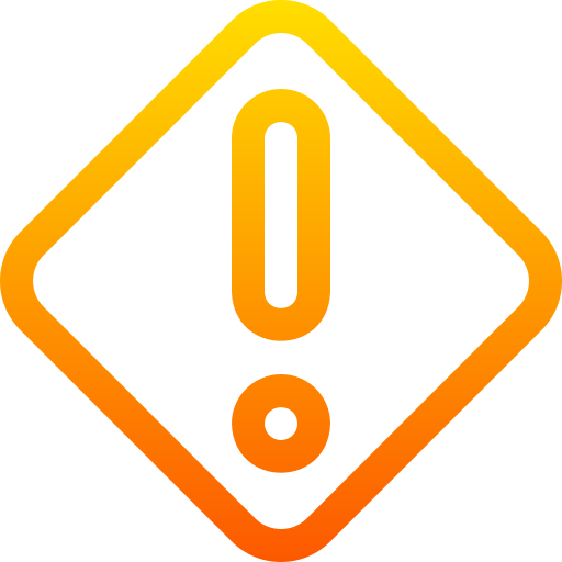 Warning sign Basic Gradient Lineal color icon