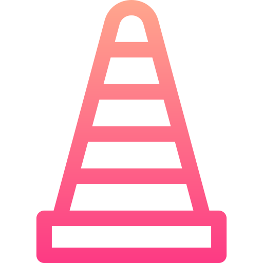 cone de tráfego Basic Gradient Lineal color Ícone