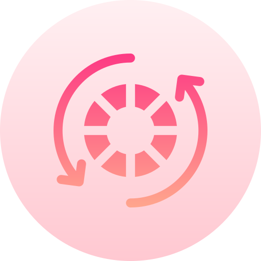 lopende werkzaamheden Basic Gradient Circular icoon