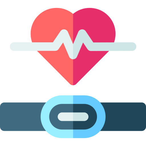 monitor de pulso cardiaco Basic Rounded Flat icono