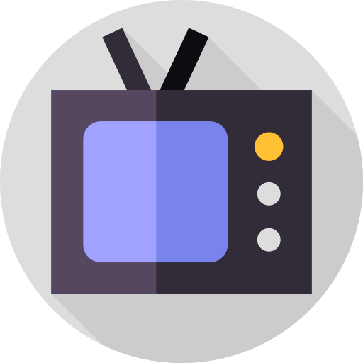 telewizja Flat Circular Flat ikona