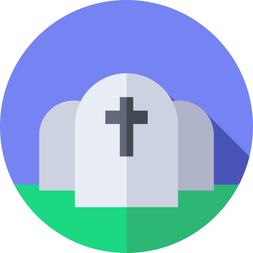 cementerio Flat Circular Flat icono