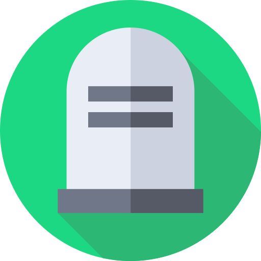 Headstone Flat Circular Flat icon