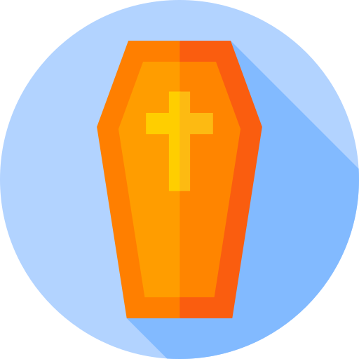 Coffin Flat Circular Flat icon