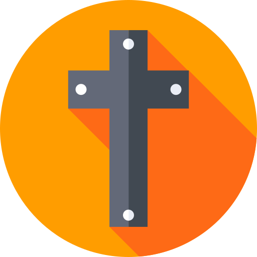 십자가 Flat Circular Flat icon