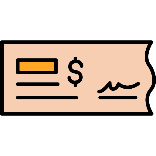 chèque bancaire Generic Outline Color Icône