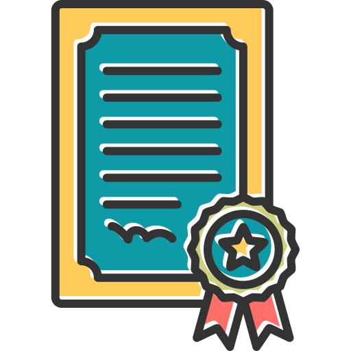 Certificate Generic Color Omission icon