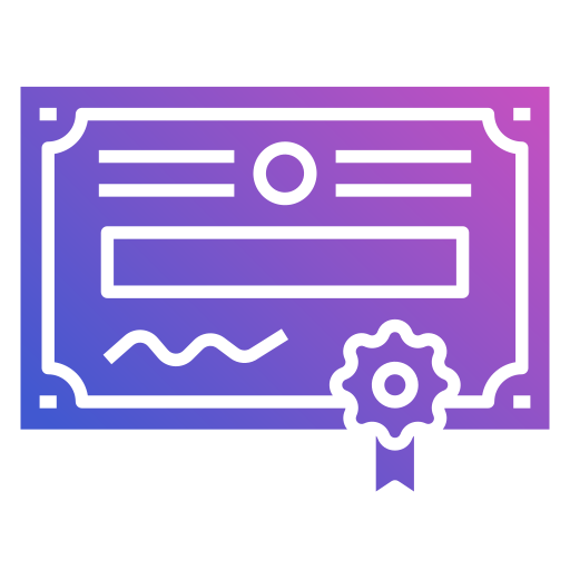 certificat Generic Flat Gradient Icône