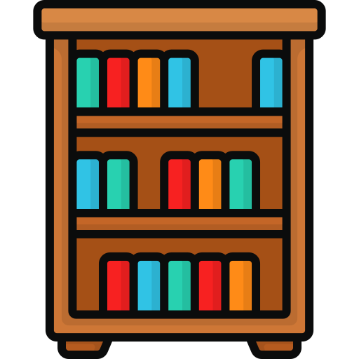 estante para libros Generic Outline Color icono