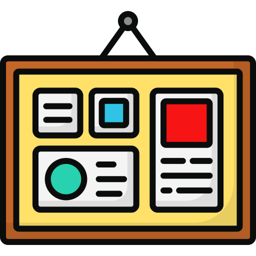 mededelingenbord Generic Outline Color icoon