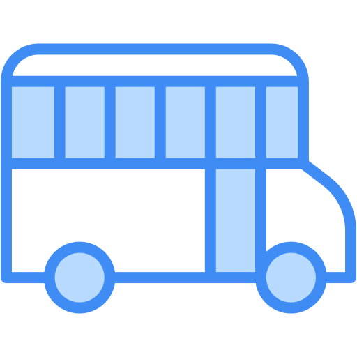 schoolbus Generic Blue icoon