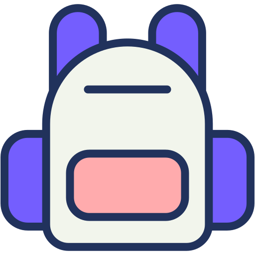 School bag Generic Outline Color icon